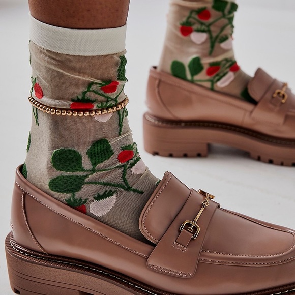 Free People Accessories - Free people strawberry fields sheer crew socks